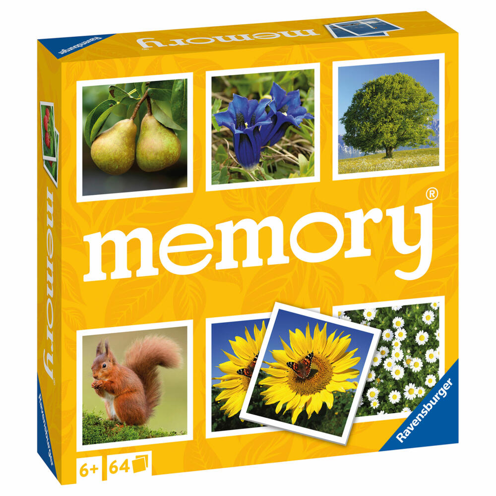 Ravensburger memory Natur, Memospiel, Kinderspiel, Kinder Spiel, ab 6 Jahre, 20881