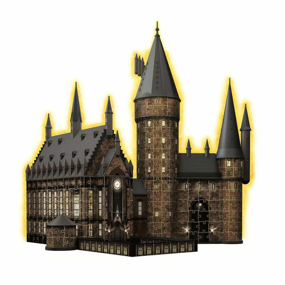 Ravensburger 3D Puzzle Hogwarts Castle Great Hall Night Edition, Puzzles, Schloss, 540 Teile, ab 10 Jahren, 11550