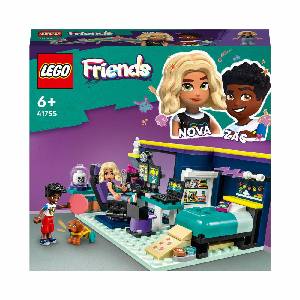 LEGO Friends Novas Zimmer, 179-tlg., Bauset, Konstruktionsset, Bausteine, Spielzeug, ab 6 Jahre, 41755