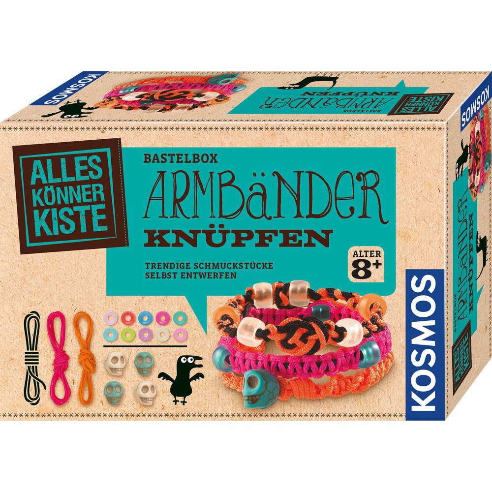 KOSMOS AllesKönnerKiste Armbänder knüpfen, Experimentierkasten, Bastelbox, Freundschaftsbänder selbst machen, DIY, 604585