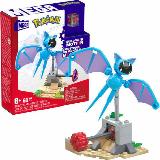 Mattel HKT19 MEGA Pokémon Zubats Mitternachtsflug