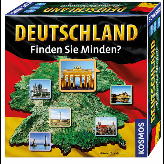 KOSMOS Familienspiele Deutschland, Wissenspiel, Erdkunde, Geographie Geografie Spiel, ab 10 Jahren, 692797