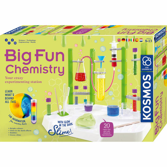 KOSMOS Big Fun Chemistry, Experimentierkasten, Chemie Station, Kinder, Mehrsprachig, 616991