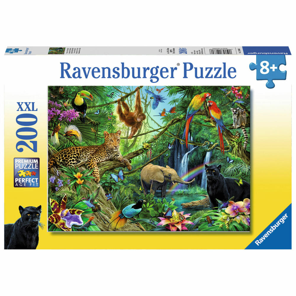 Ravensburger Puzzle Tiere Im Dschungel, Kinderpuzzle, Legespiel, Kinder Spiel, Puzzlespiel, 200 Teile XXL, 12660 6