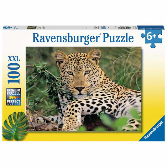 Ravensburger Kinderpuzzle Vio die Leopardin, Kinder Puzzle, Puzzles, 100 Teile XXL, ab 6 Jahren, 13345