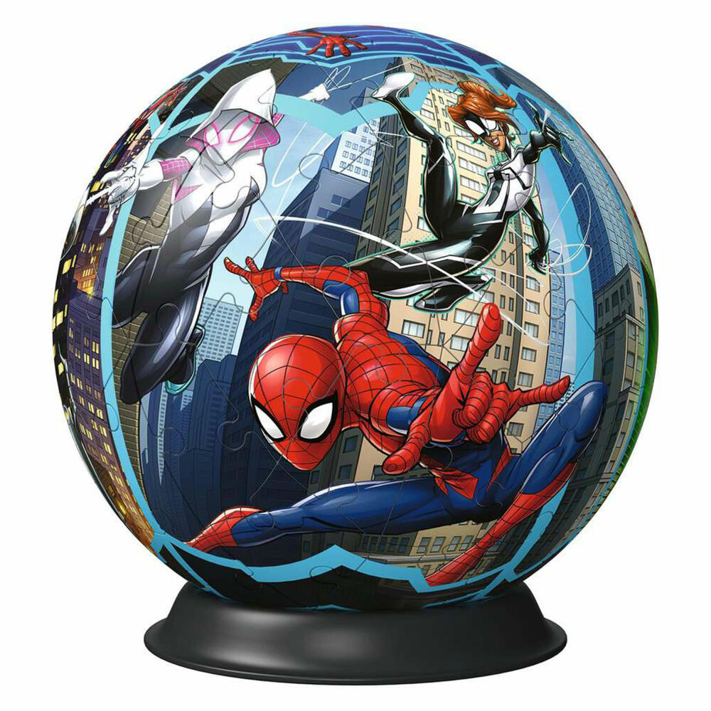 Ravensburger 3D Puzzle Ball Spiderman, Puzzleball, Puzzles, 72 Teile, ab 6 Jahren, 11563