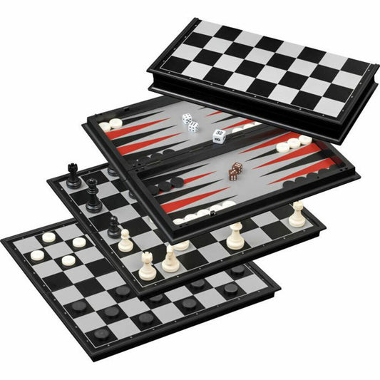 Philos 2506 Schach-Backgammon-Dame-Set magnetisch