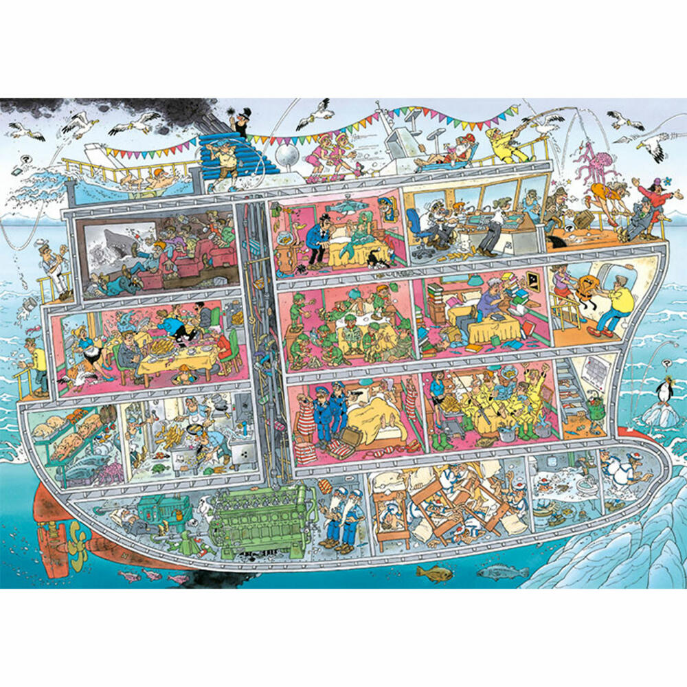 Jumbo Spiele Jan van Haasteren - Kreuzfahrtschiff, Puzzle, Erwachsenenpuzzle, Puzzlespiel, 1000 Teile, 20021