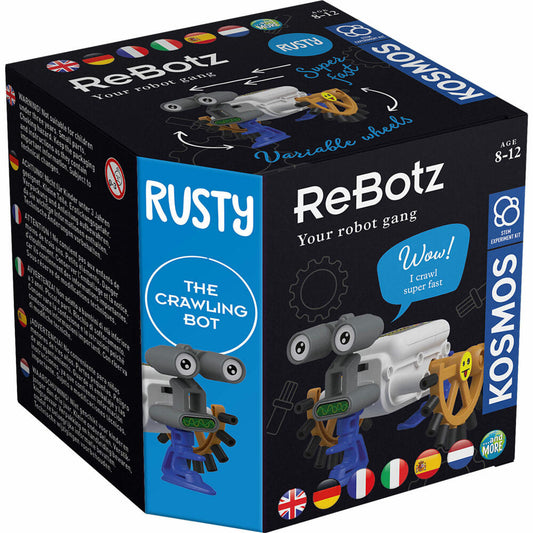 KOSMOS ReBotz -Rusty the Crawling Bot, Roboter, Experimentierkasten, Kinder, Mehrsprachig, 617059