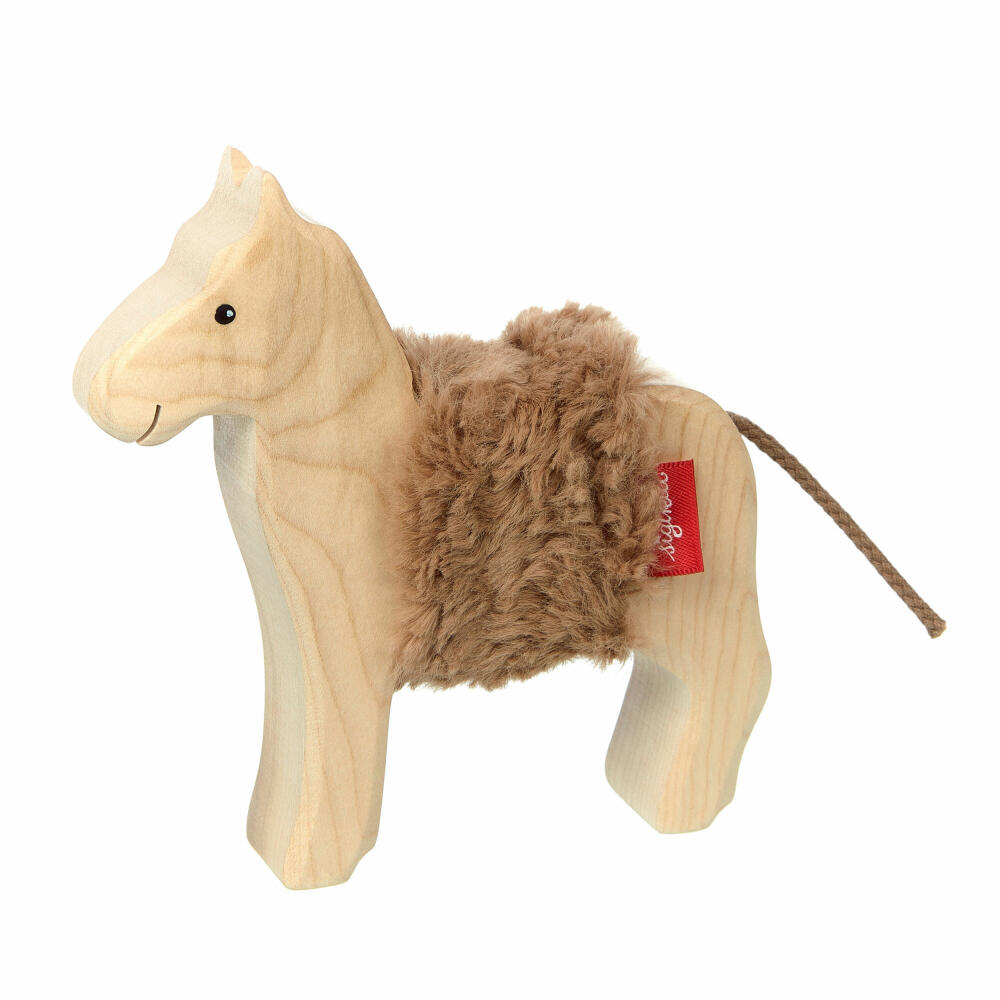 sigikid Cudly Wudly Holztier Pferd, Holzfigur, Spielfigur, Holzspielzeug, Spielzeug, Dekoration, 39395