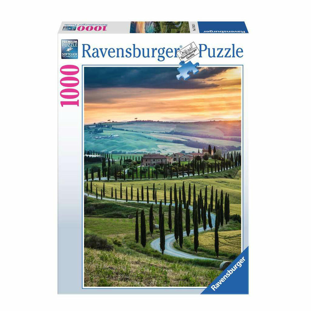 Ravensburger Val dOrcia, Toskana, 1000 Teile, Erwachsenenpuzzle, Puzzle für Erwachsene, 17612