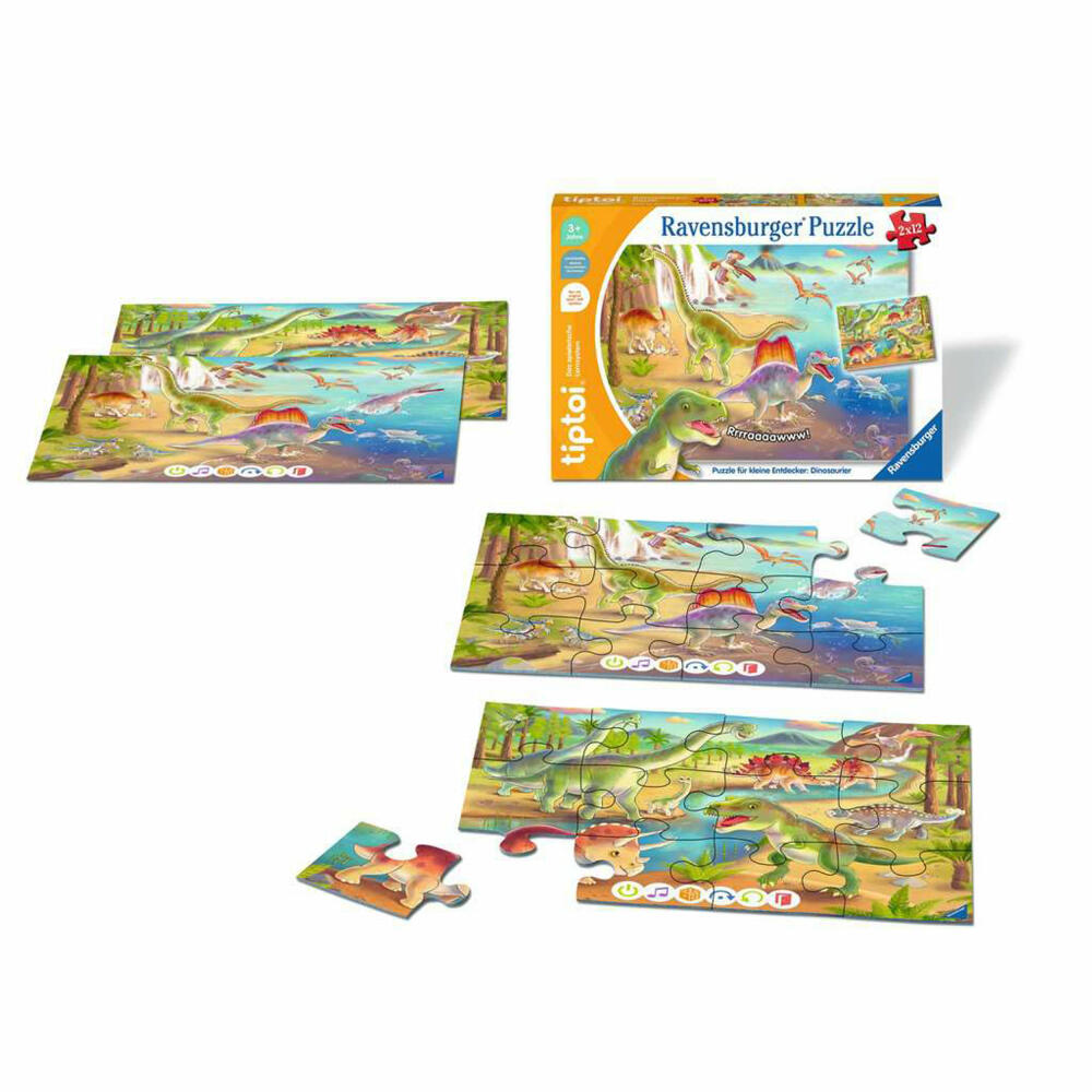 Ravensburger tiptoi Puzzle für kleine Entdecker: Dinosaurier, Kinderpuzzle, Spiel, ab 3 Jahren, 00198