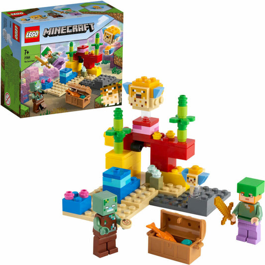 LEGO Minecraft Das Korallenriff, 92-tlg., Bauset, Konstruktionsset, Bausteine, Spielzeug, ab 7 Jahre, 21164