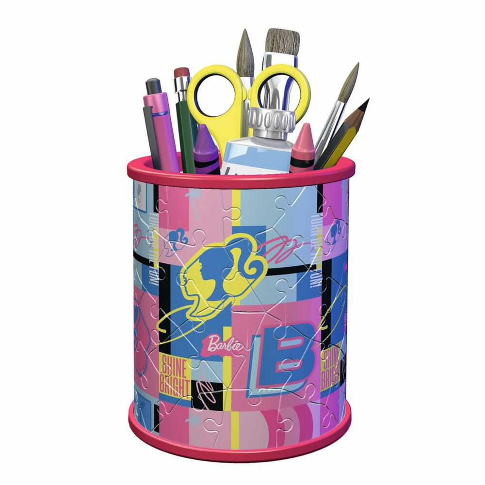 Ravensburger Utensilo Barbie, 54 Teile, 3D Puzzle, Stiftehalter, Organizer, ab 6 Jahren, 11585