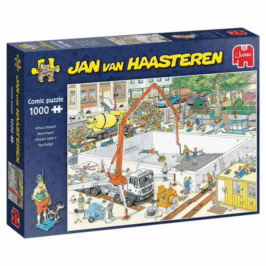 Jumbo Spiele Jan van Haasteren - Fast Fertig?, Puzzle, Erwachsenenpuzzle, Puzzlespiel, 1000 Teile, 20037