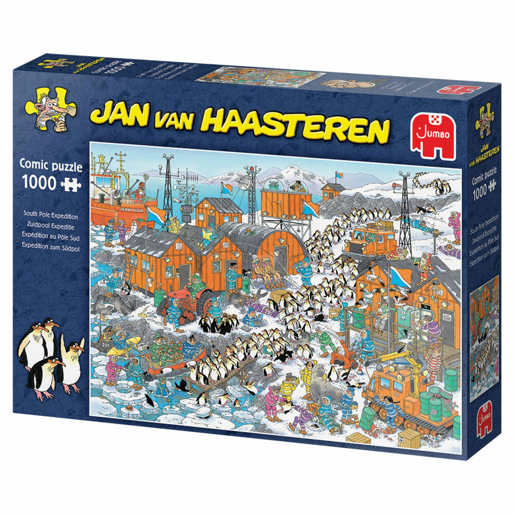 Jumbo Spiele Jan van Haasteren - Südpol-Expedition, Puzzle, Erwachsenenpuzzle, Puzzlespiel, 1000 Teile, 20038