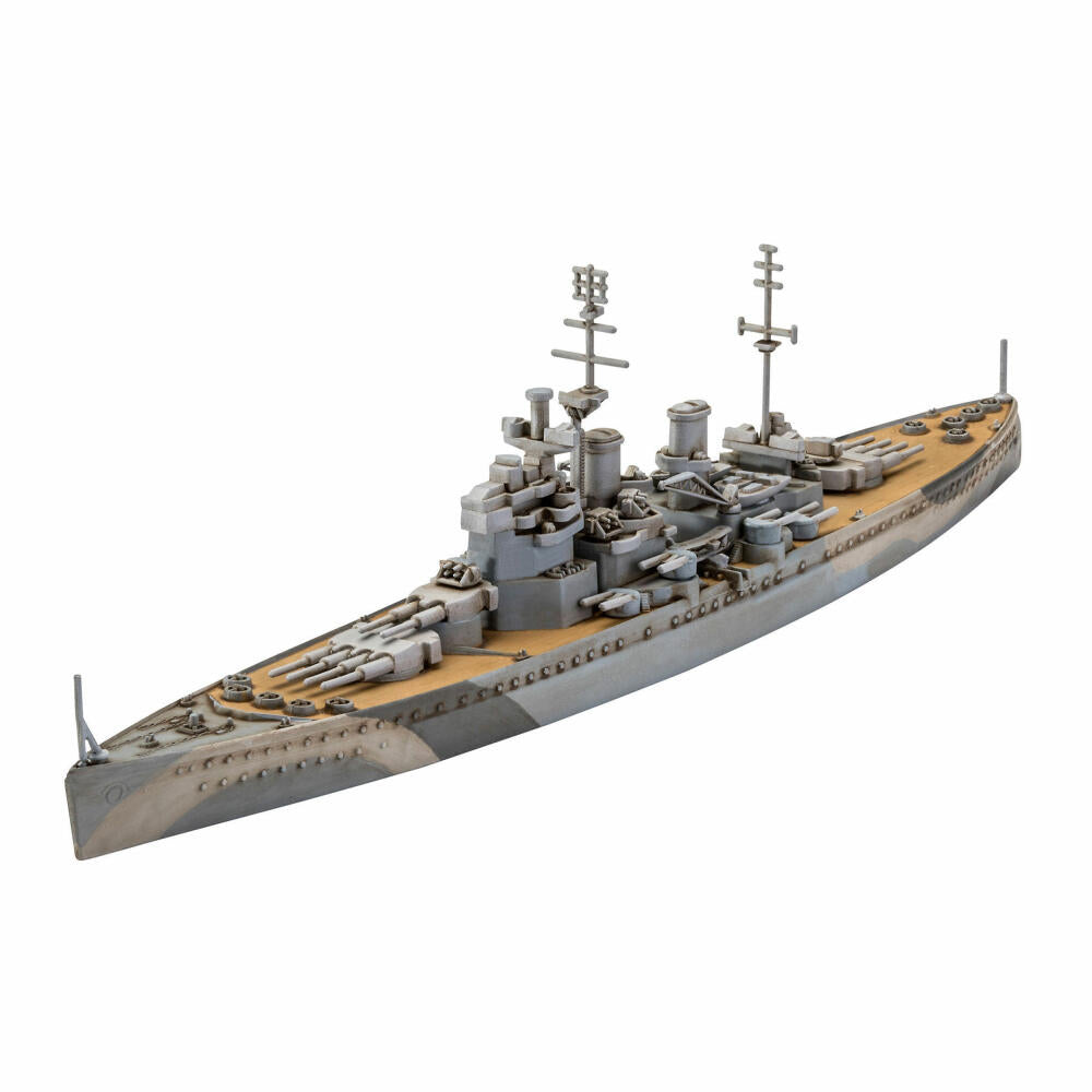 Revell Modellbausatz First Diorama Set Bismarck Battle, Schlachtschiffe, Schiff, Modell Bausatz, 76 Teile, ab 10 Jahre, 05668