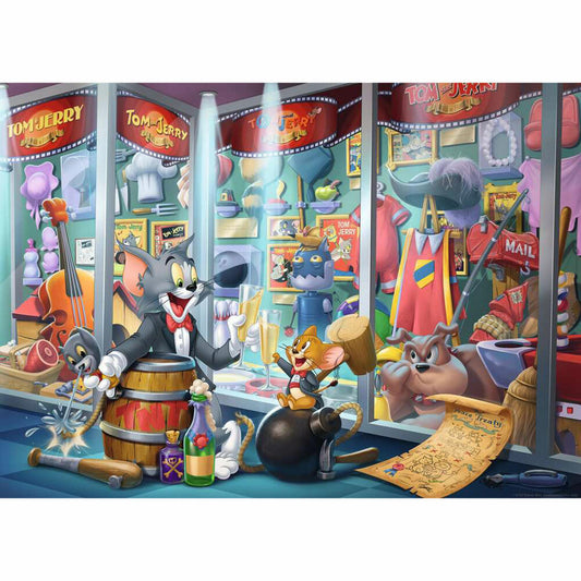 Ravensburger Ruhmeshalle von Tom & Jerry, 1000 Teile, Erwachsenenpuzzle, Puzzle für Erwachsene, 16925