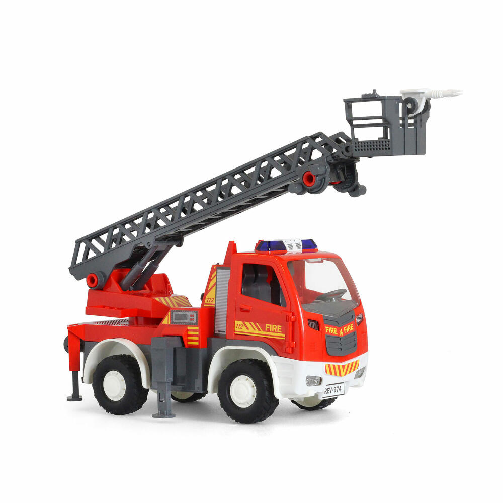 Revell First Construction Feuerwehrauto Leiterwagen, Feuerwehr Auto, Modellbausatz für Kinder, 74 Teile, ab 4 Jahre, 00914