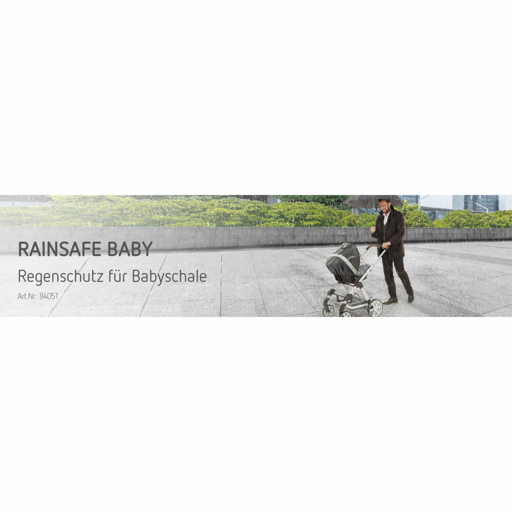 reer DesignLine RainSafe Baby Regenschutz für Babyschale, Regenverdeck, Regenhaube, 84051