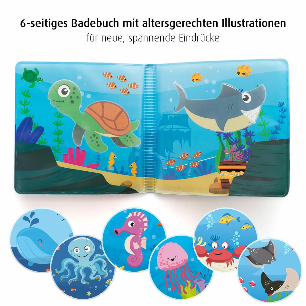 reer MyHappyBath Book Magisches Badebuch, Wasserspielzeug, Badespielzeug, Buch, 76012