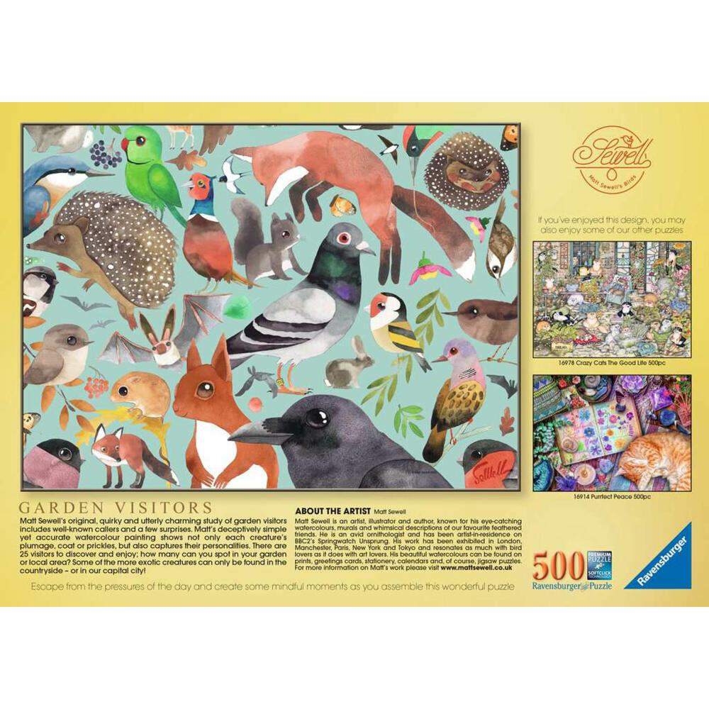 Ravensburger Puzzle Garden Visitors, Erwachsenenpuzzle, 500 Teile, ab 12 Jahren, 17137