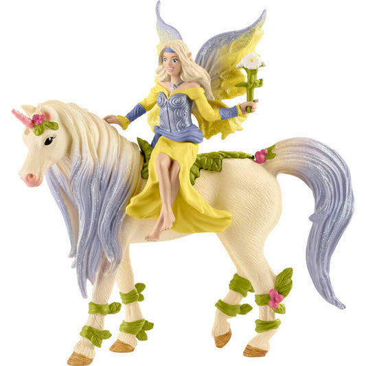 Schleich bayala Sera mit Blüten-Einhorn, Spielfigur, Figur, Pferd, ab 5 Jahren, 70565