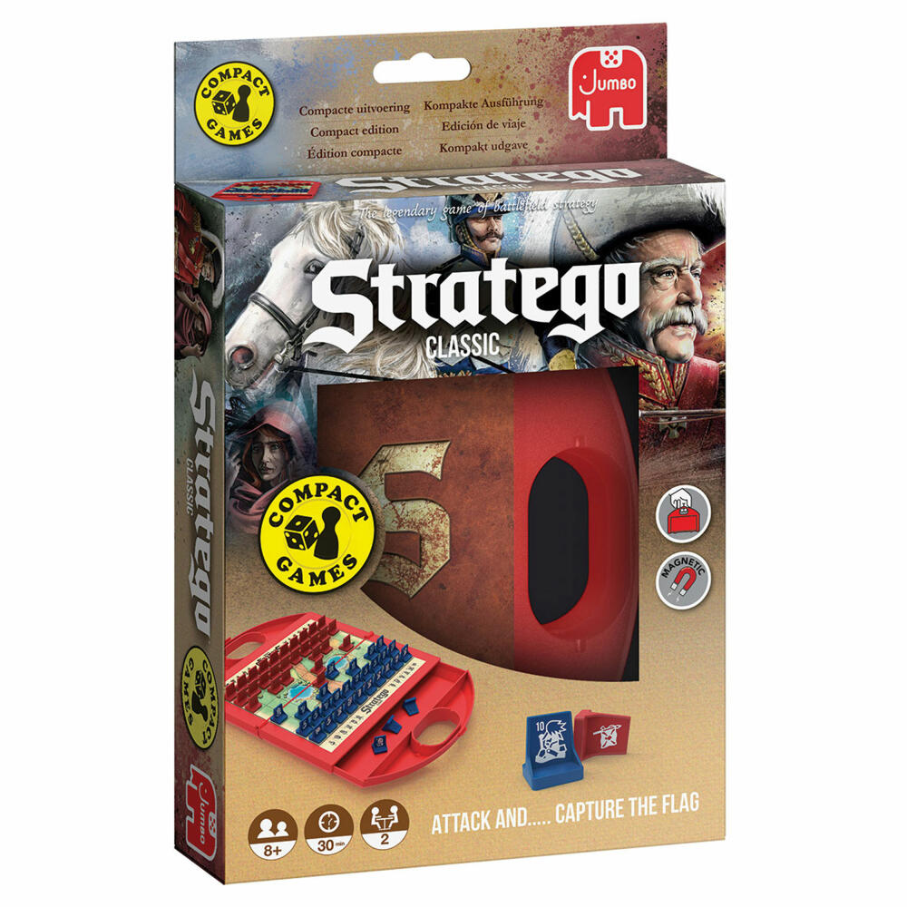 Jumbo Spiele Stratego Kompaktspiel, Strategiespiel, Gesellschaftsspiel, Reisespiel, Mitbringspiel, 19819