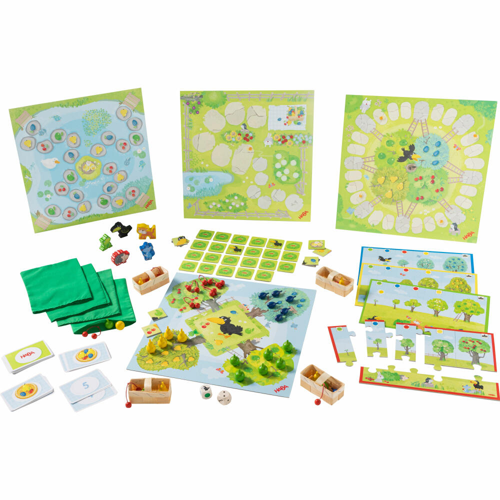 HABA Meine große Obstgarten-Spielesammlung, Kinderspiel, Kinder Spiel, ab 3 Jahren, 1302282003