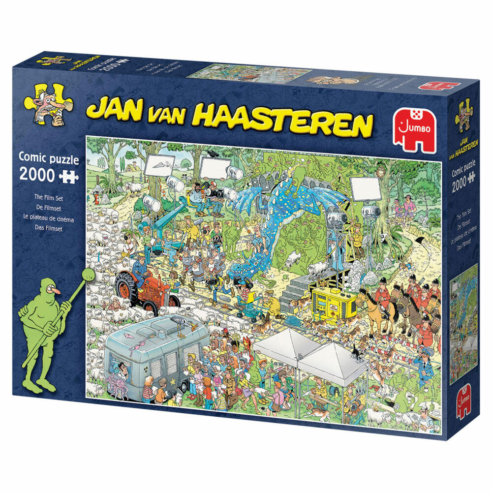 Jumbo Spiele Jan van Haasteren - Film-Set, Puzzle, Erwachsenenpuzzle, Puzzlespiel, 2000 Teile, 20047