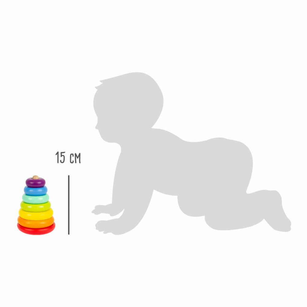 Legler Small Foot Stapelturm Regenbogen, Spielzeug, ab 12 Monate, 11775