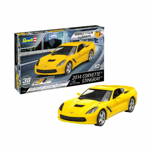 Revell Modellbausatz 2014 Corvette Stingray, Sportwagen, Easy-Click-System, ohne Kleben, 38 Teile, ab 10 Jahren, 07449
