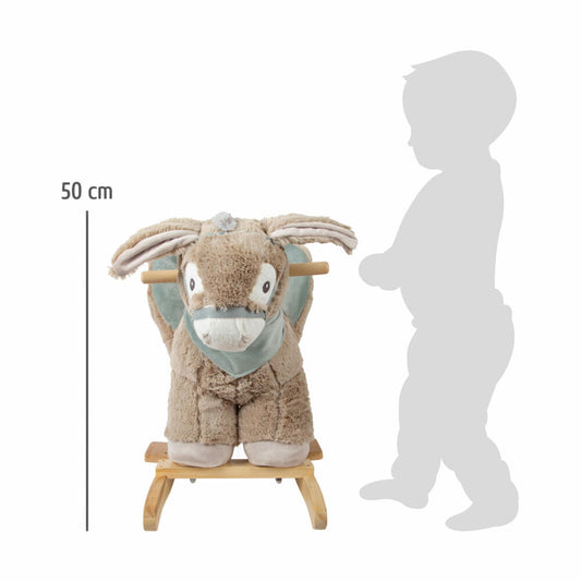 Legler Schaukeltier Esel mit Sitz, Schaukelpferd, Schaukelstuhl, Holz, Plüsch, 12210