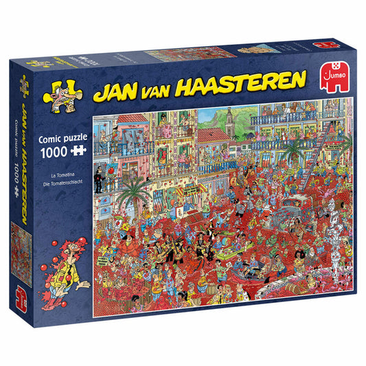 Jumbo Spiele Jan van Haasteren - La Tomatina, Puzzle, Erwachsenenpuzzle, Puzzlespiel, 1000 Teile, 20043