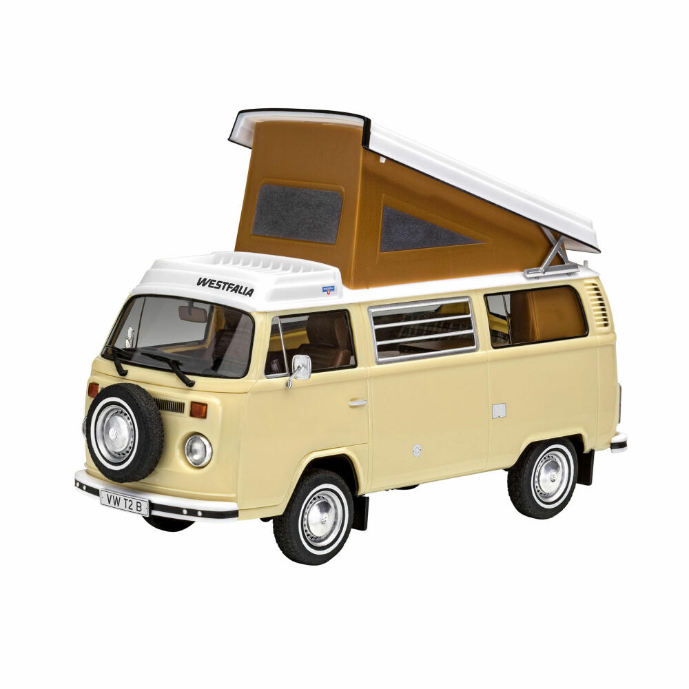 Revell Bausatz VW T2 Camper, Modellbausatz, Easy Click System, ohne Kleben, 112 Teile, ab 10 Jahre, 07676
