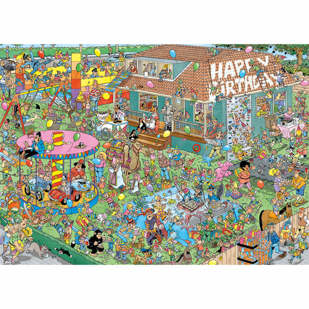 Jumbo Spiele Jan van Haasteren - Kindergeburtstagsparty, Puzzle, Erwachsenenpuzzle, Puzzlespiel, 1000 Teile, 20035