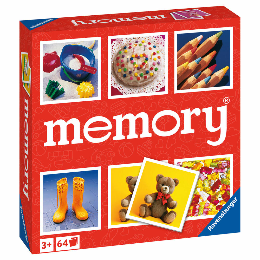 Ravensburger memory Junior, Memospiel, Kinderspiel, Kinder Spiel, ab 3 Jahre, 20880