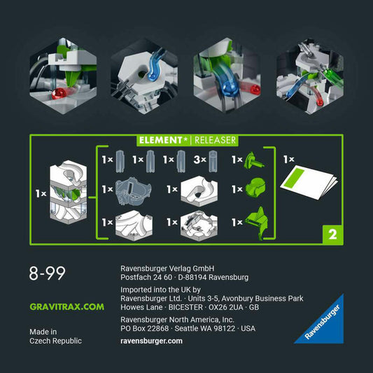 Ravensburger GraviTrax PRO Element Releaser, Erweiterung, Interaktives Kugelbahnsystem, Kugelbahn, Zubehör, 27486