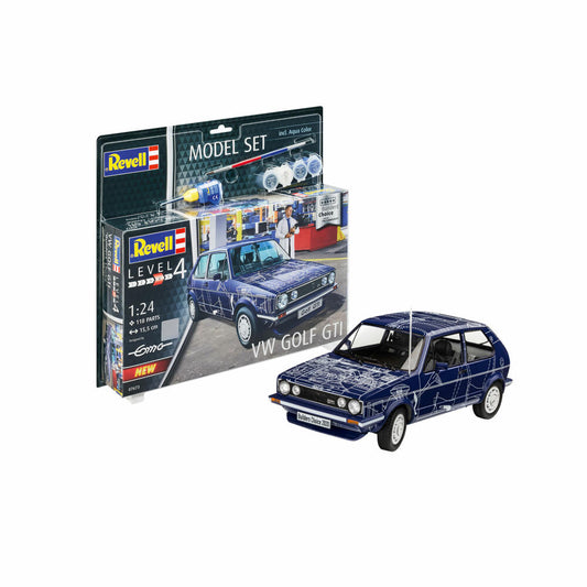 Revell Model Set VW Golf Gti Builders Choice, Auto, Modellbausatz mit Farben und Kleber, 121 Teile, ab 12 Jahren, 67673