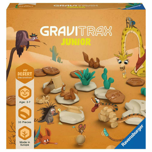 Ravensburger GraviTrax Junior Extension Desert, Erweiterung, Kugelbahnsystem, Kugelbahn, Zubehör, 27076