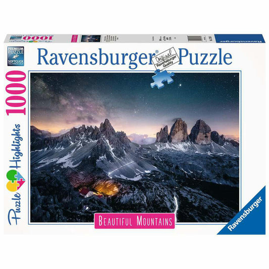 Ravensburger Puzzle Drei Zinnen, Dolomiten, Erwachsenenpuzzle, 1000 Teile, ab 14 Jahren, 17318