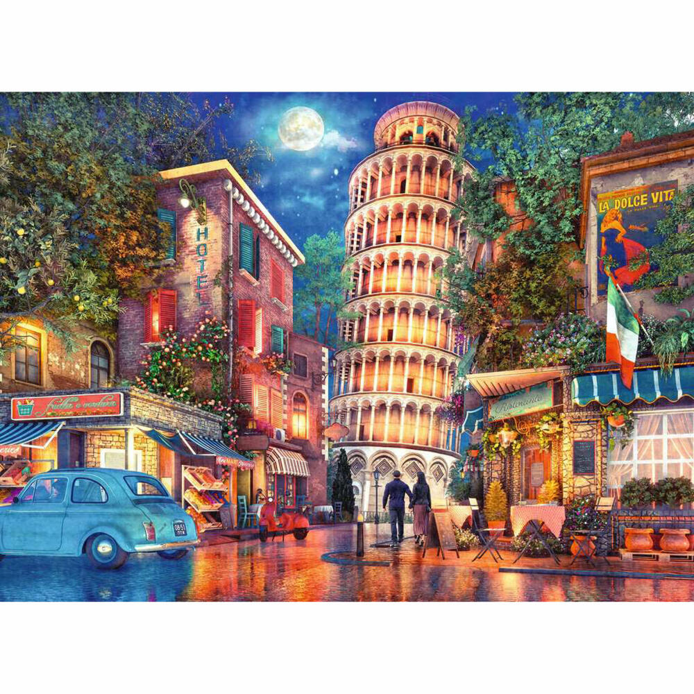 Ravensburger Abends in Pisa, Kinderpuzzle, Kinder Puzzle, Premium Qualität, 500 Teile, 17380