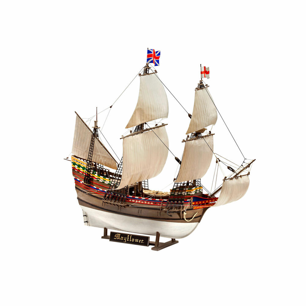 Revell Modellbausatz Geschenkset Mayflower 400th Anniversary, Handelsschiff, Schiff, Modell Bausatz, 369 Teile, ab 12 Jahre, 05684