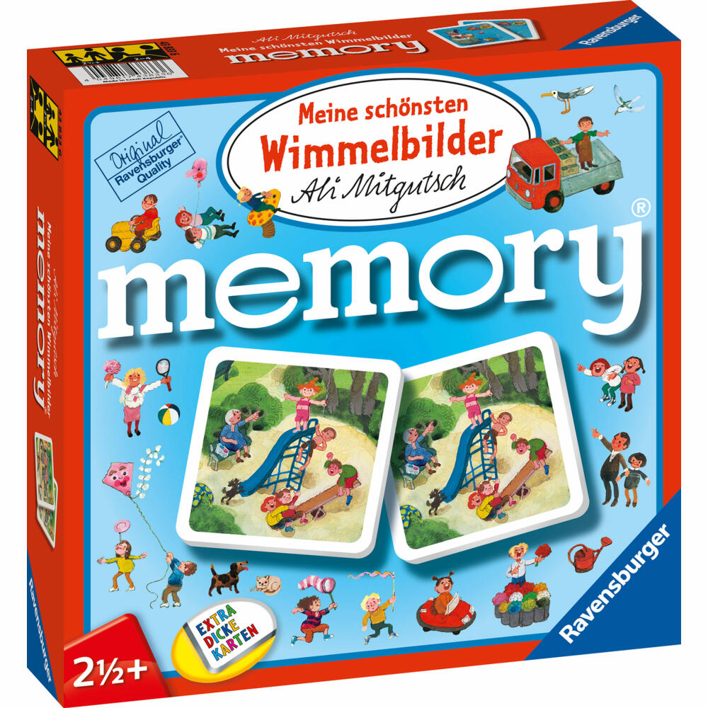 Ravensburger Lustige Kinderspiele Meine schönsten Wimmelbilder memory, Merkspiel, Kartenspiel, Kinder Spiel, 81297