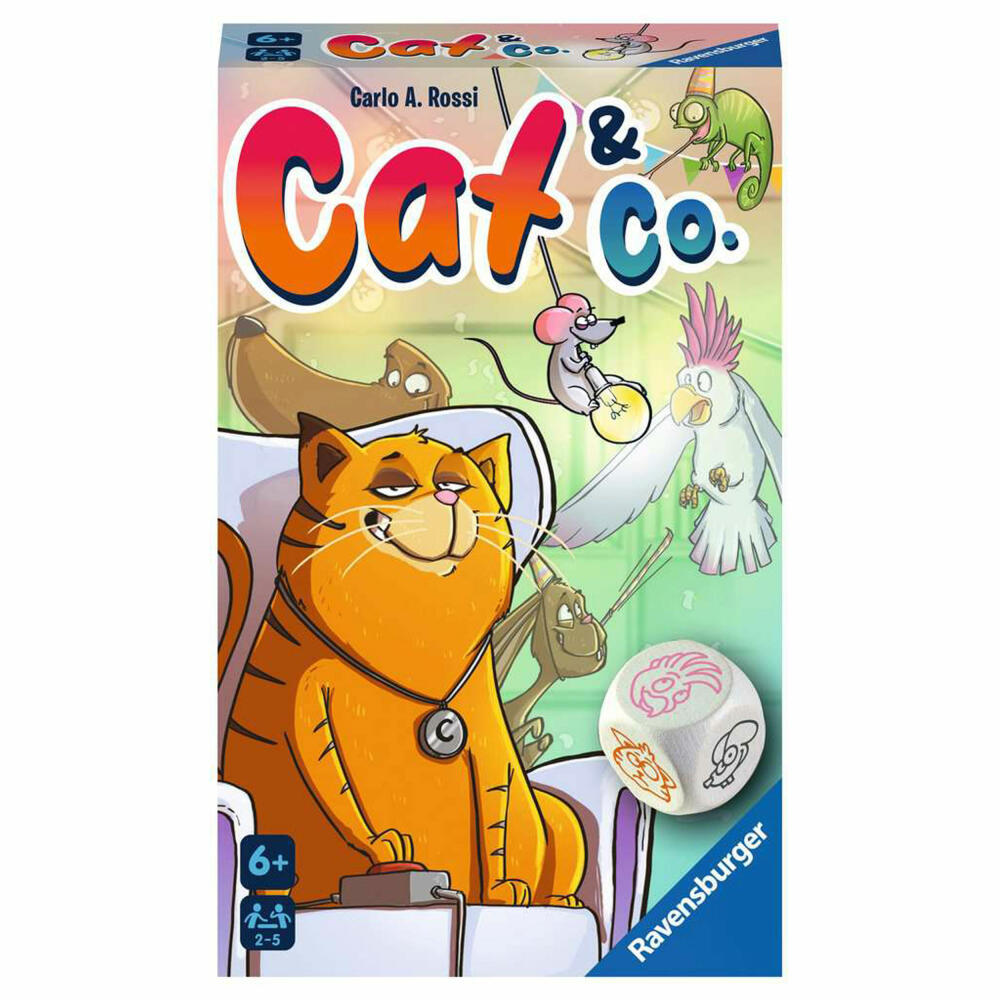 Ravensburger Cat & Co., Mitbringspiel, Merkspiel, Gesellschaftsspiel, Würfelspiel, 20964