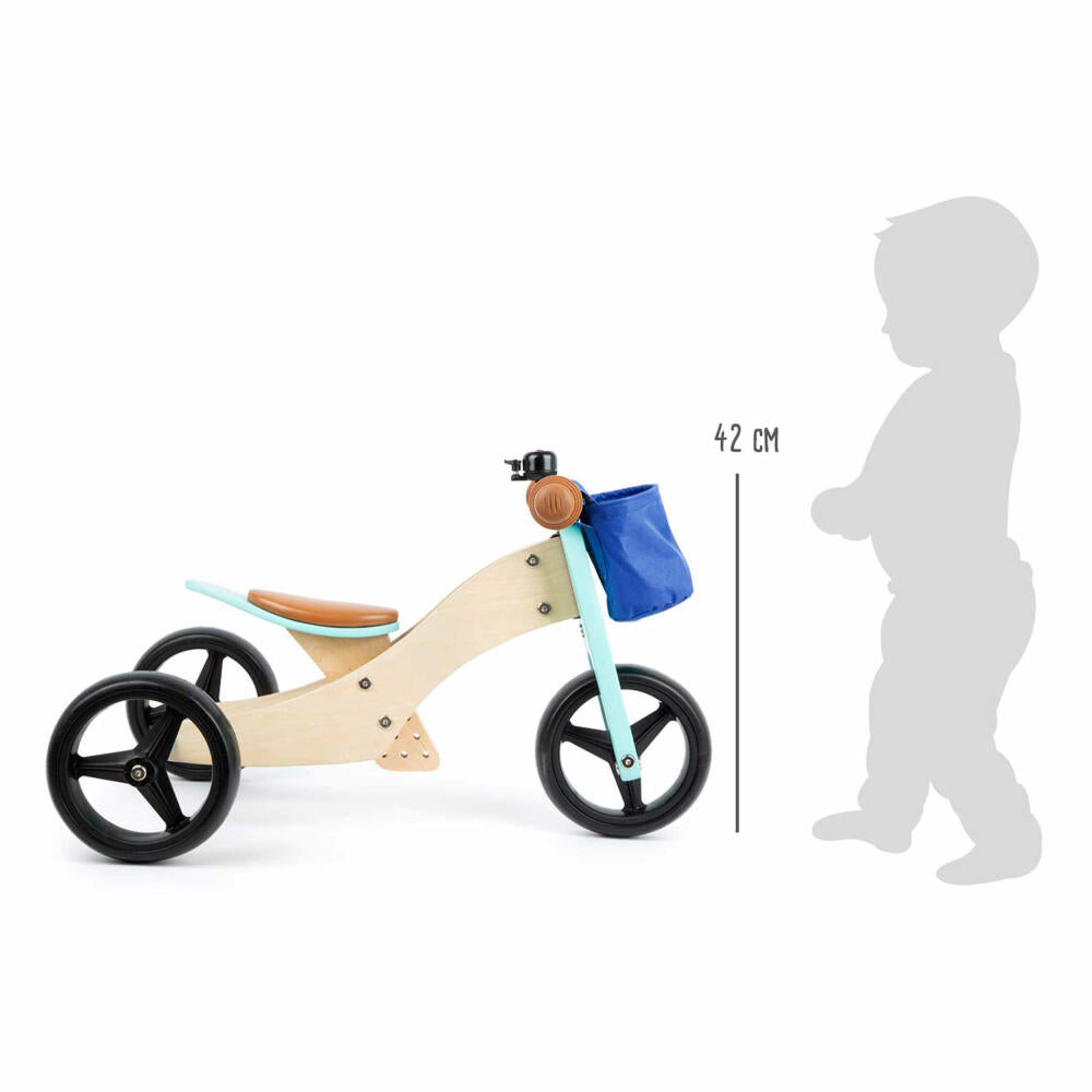 Legler Small Foot Laufrad-Trike 2 in 1 Türkis, Spielzeug, ab 12 Monate, 11610