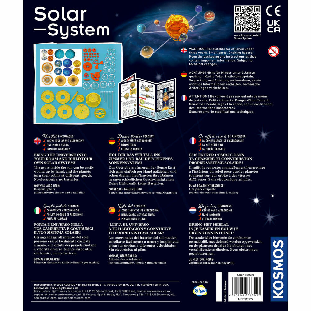 KOSMOS Orbiting Solar System, Experimentierkasten, Experimente, Kinder, Mehrsprachig, 617097