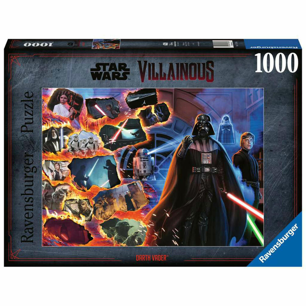 Ravensburger Puzzle Star Wars Villainous: Darth Vader, Erwachsenenpuzzle, 1000 Teile, ab 14 Jahren, 17339