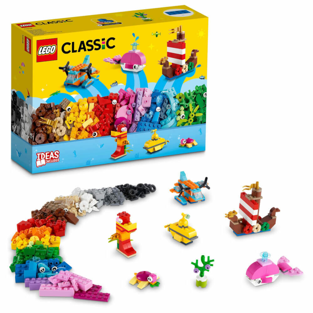 LEGO Classic Kreativer Meeresspaß, 333-tlg., Bauset, Konstruktionsset, Bausteine, Spielzeug, ab 4 Jahre, 11018