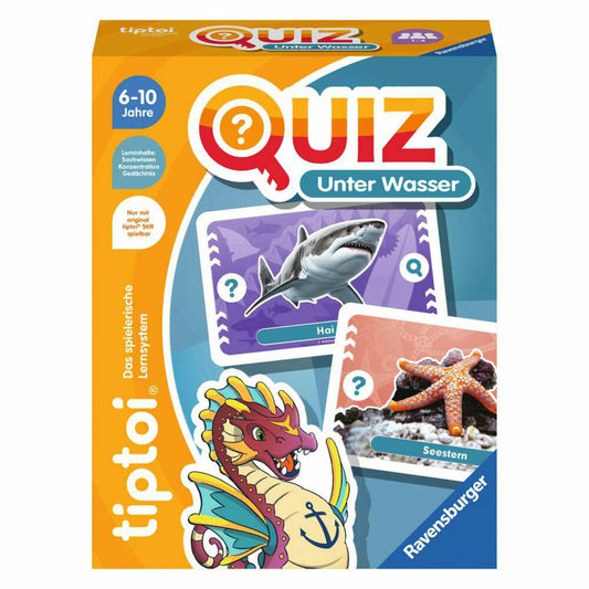 Ravensburger tiptoi Quiz Unter Wasser, Quizspiel, Wissensspiel, ab 6 Jahren, 00192